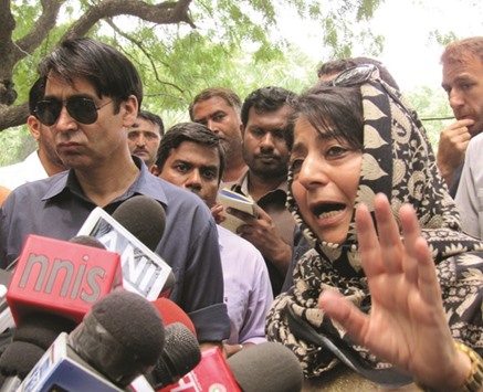 Jammu and Kashmir Chief Minister Mehbooba Mufti interacting with media in New Delhi yesterday.
