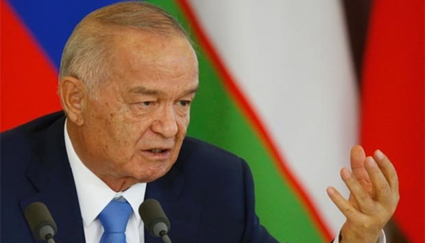 Uzbek President Islam Karimov speaking in Moscow in April this year.