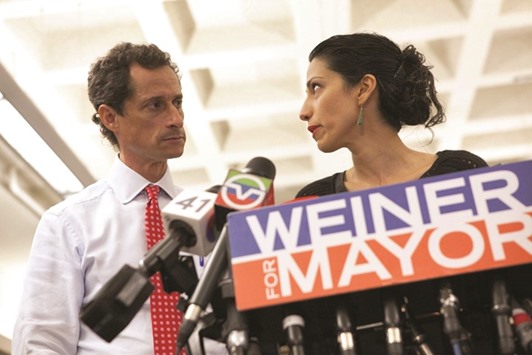 Anthony Weiner and his wife Huma Abedin: separating.