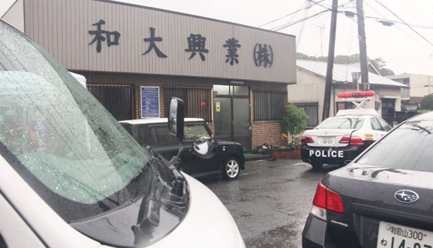 A construction company where a man shot four people is seen in the city of Wakayama on Aug. 29, 2016. Picture courtesy: Mainichi