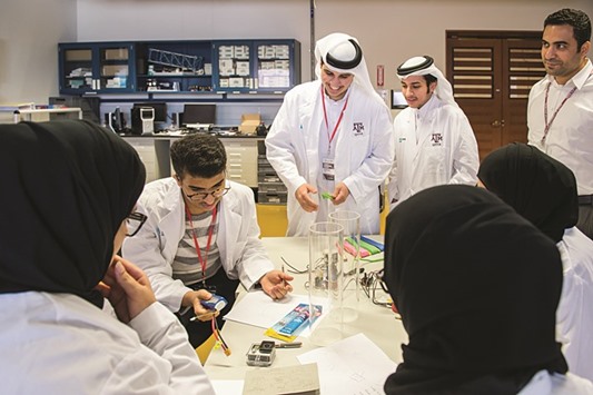 Students take part in the Future Engineers Programme at Texas A&M University at Qatar.