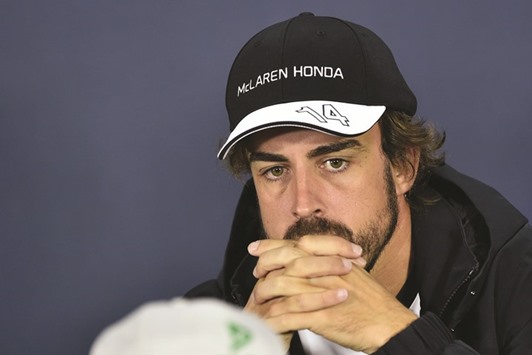 File picture of McLaren Hondau2019s Spanish driver Fernando Alonso.