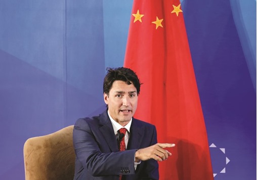 Canadau2019s Prime Minister Justin Trudeau attends the China Entrepreneur Club Leaders Forum in Beijing.