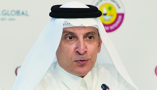 Qatar Airways Group CEO Akbar al-Baker speaks in Doha on Wednesday.