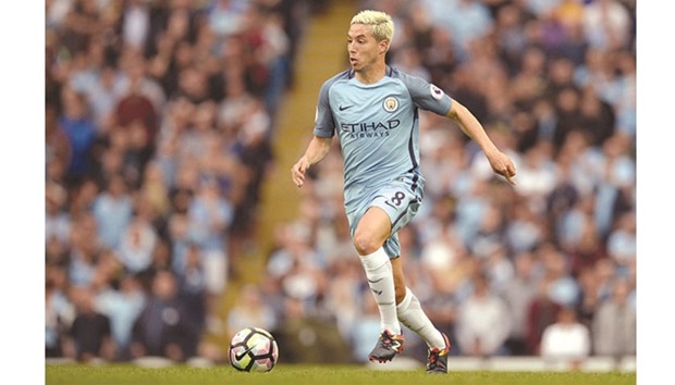 This file photo taken on August 28, 2016 shows Manchester Cityu2019s French midfielder Samir Nasri dribbling the ball during the English Premier League match against West Ham United at the Etihad Stadium in Manchester. (AFP)