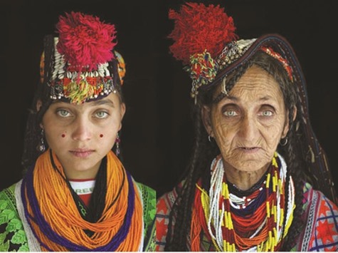 Women belonging to the Kalash community.