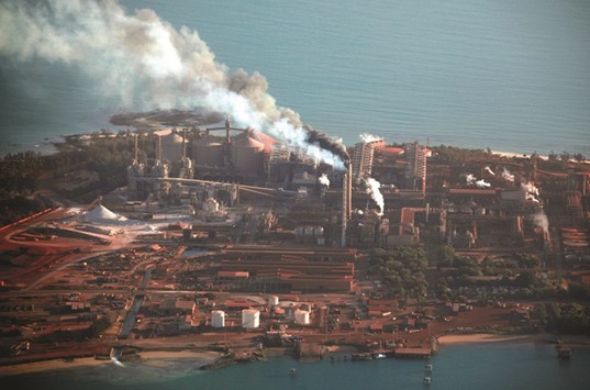 Chimneys billow smoke at the Rio Tinto aluminium plant in Australia. Shares in the mining firm surged 251% in Sydney between its post-global recession low in early December 2008 and its peak in February 2011.