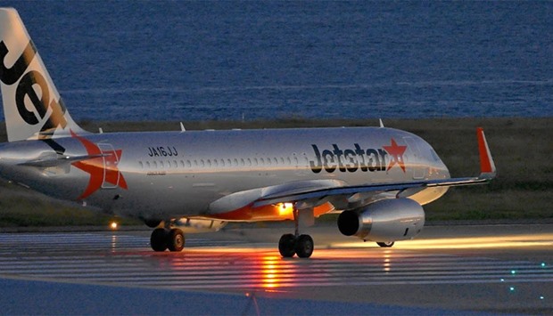 Jetstar said the jet landed safely on Guam and was being inspected by engineers.