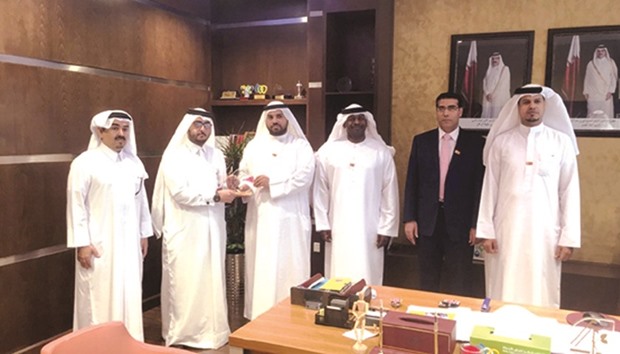 A delegation of the Sharjah Electricity and Water Authority with Kahramaa officials in Doha.