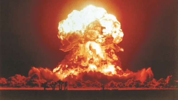 The Priscilla nuclear test, part of Operation Plumbbob, on June 25, 1957.
