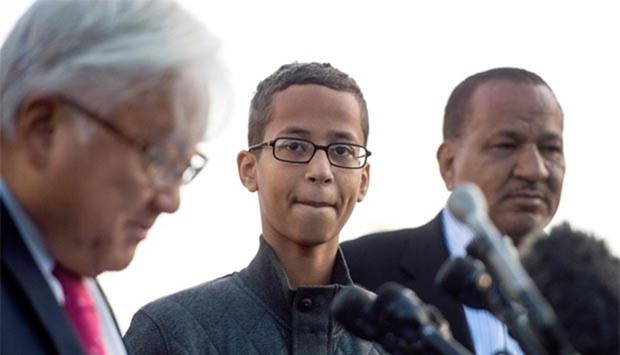 Ahmed Mohamed is pictured during a press conference on Capitol Hill in Washington, DC in this file photo taken on October 20, 2015.