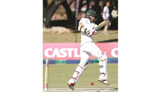 Zimbabwe batsman Craig Ervine in action against Zimbabwe in Bulawayo yesterday.