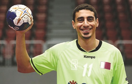 Handball player Abdulrazzaq Murad of Qatar poses ahead of the Rio Olympics.  (Photo by Konstantinos Zagkas/Qatar Olympic Committee)
