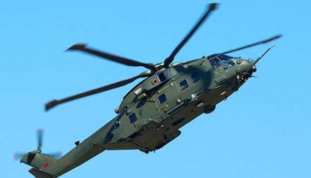 A Royal Air Force helicopter