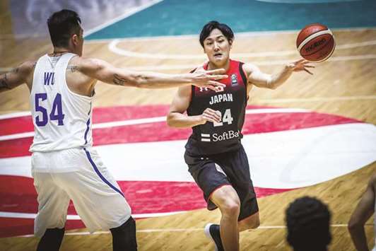 Daiki Tanaka of Japan in action against Chinese Taipei during the FIBA Asia Cup 2017 in Beirut yesterday.