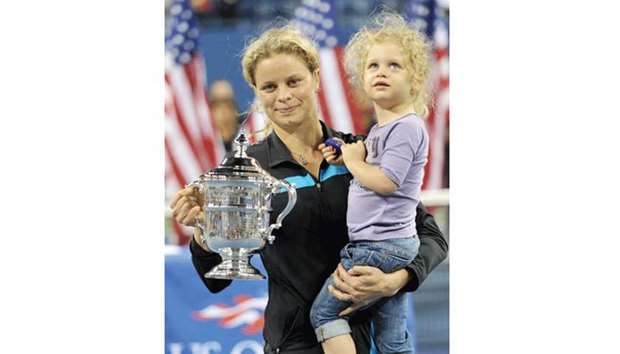 Kim Clijsters won three of her four Grand Slam titles before retiring at 29. (AFP)