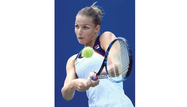 Karolina Pliskova of Czech Republic in action at the Rogers Cup in Toronto. (AFP)