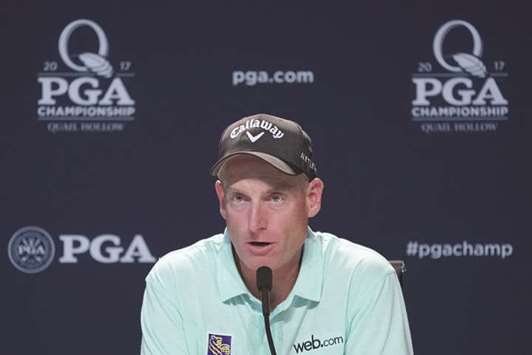 Jim Furyk addresses the media in a press conference on Wednesday. PICTURE: Kyle Terada-USA TODAY Sports