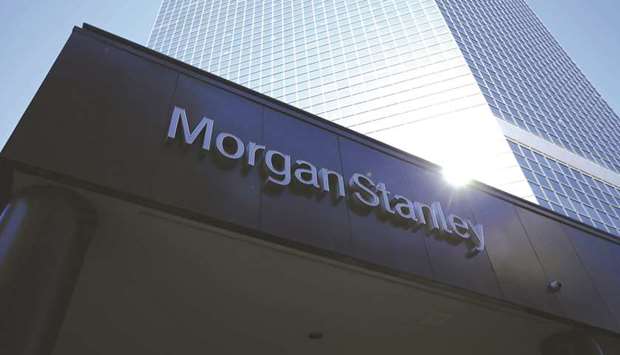 The corporate logo of Morgan Stanley is pictured on a building in San Diego, California. Morgan beat Goldman Sachs to become the most profitable foreign securities firm in Japan last fiscal year after it boosted structured-product sales and managed the two biggest initial public offerings.