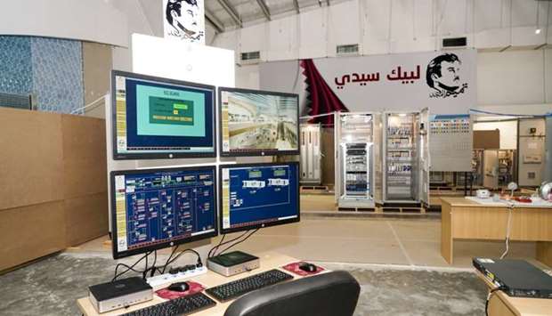 A view of the newly assembled Building Automation & Control System (BACS) centre for the Doha Metro stations