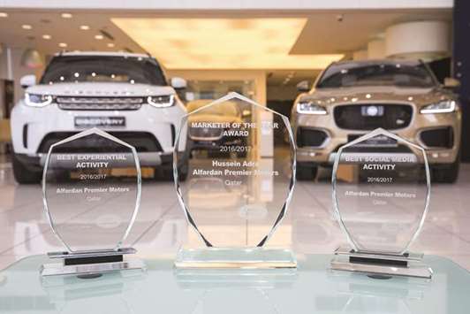 The three awards bestowed on Alfardan Premier Motors during Jaguar Land Roveru2019s annual Retailer Marketing Conference for its retailers in the Middle East and North Africa (Mena) region.
