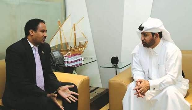Ambassador Moach with Dr al-Sulaiti.