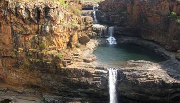 The Mitchell Falls in the Kimberley region of Western Australia. Picture: AAP