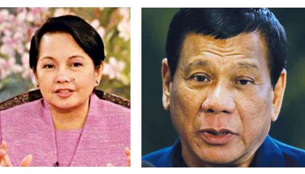 Gloria Macapagal-Arroyo (Right) Rodrigo Duterte