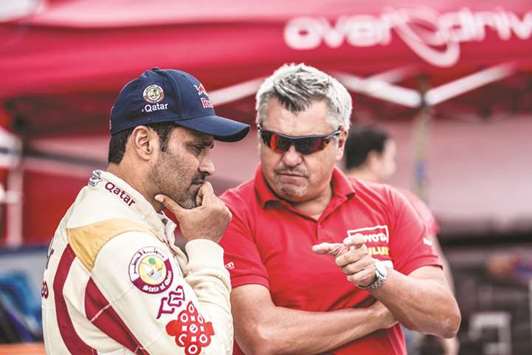 It was Nasser Saleh al-Attiyahu2019s (left) fourth victory in the Hungarian Baja.