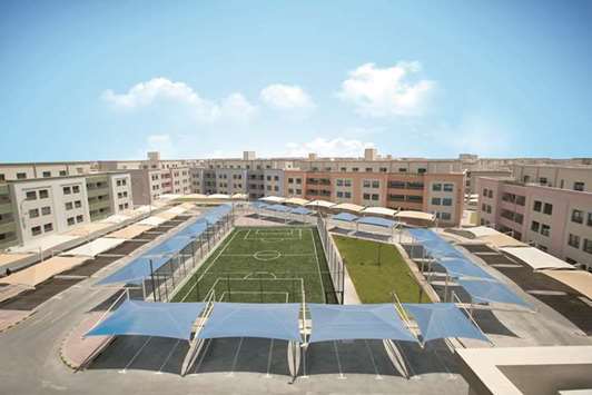 The Ezdan Oasis project houses up to 14 sports courts and playgrounds.