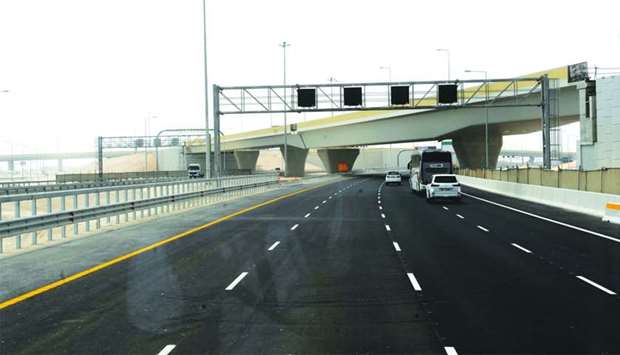 The southern part of the Doha Express Highway opens for traffic. PICTURE: Shemeer Rasheed.