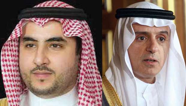 Prince Khaled bin Salman. RIGHT: Adel al-Jubeir
