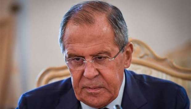 Russian Foreign Minister Sergei Lavrov attends a meeting with his Bolivian counterpart in Moscow on Wednesday.