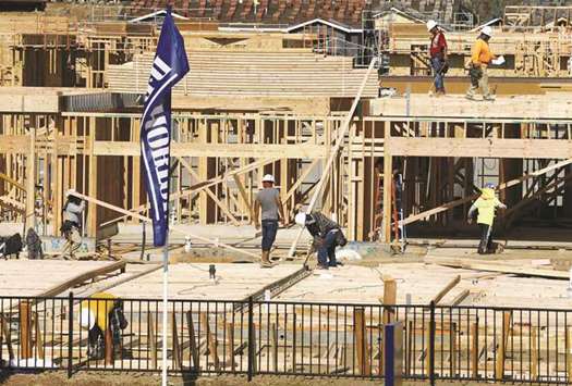 A home-building project is seen in San Marcos, California. US home-building unexpectedly fell in July as the construction of multi-family houses tumbled to a 10-month low, but strong job growth is expected to continue to support the housing market recovery.