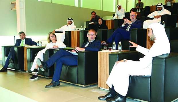 Members of Qatar Foundationu2019s leadership team meet with a press delegation from France and Belgium