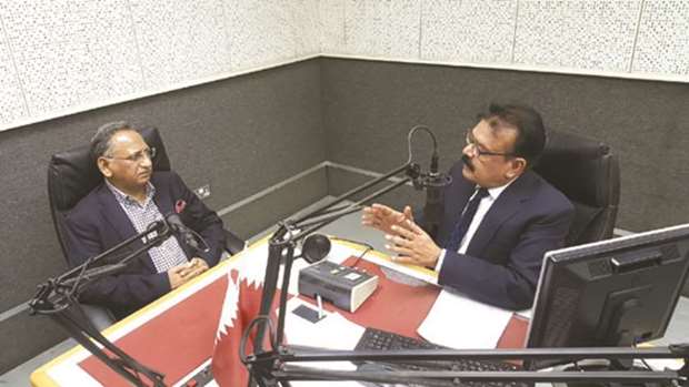 Ahmad Hussain in the live radio show Haqeeqat that airs on Qatar Urdu Radio.