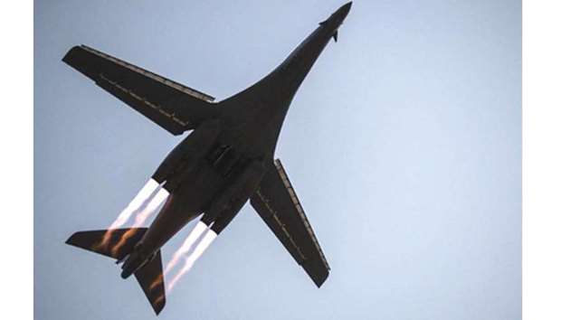 A B-1B Lancer takes off from Al Udeid Air Base, Qatar, to conduct combat operations . US Air Force photo (File picture)