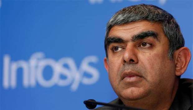 Infosys Chief Executive Vishal Sikka is pictured in Mumbai earlier this year.