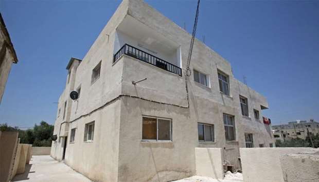 Building in the northern Jordanian town of Irbid where Syrian refugees are being housed
