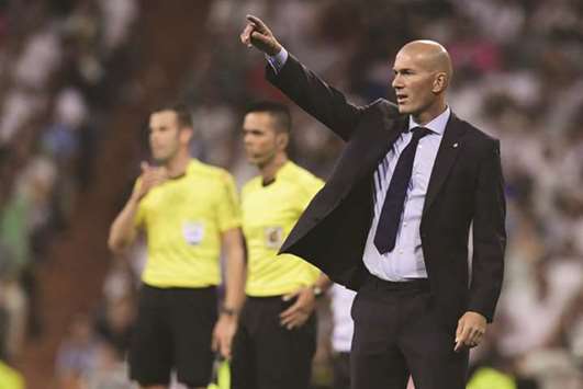 File picture of Real Madridu2019s French coach Zinedine Zidane.