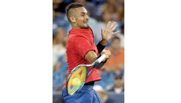 Nick Kyrgios defeated David Ferrer at the ATP Cincinnati Masters to book a finals date with 11th-ranked Bulgarian Grigor Dimitrov in a matchup of Masters finals debutantes. (AFP)