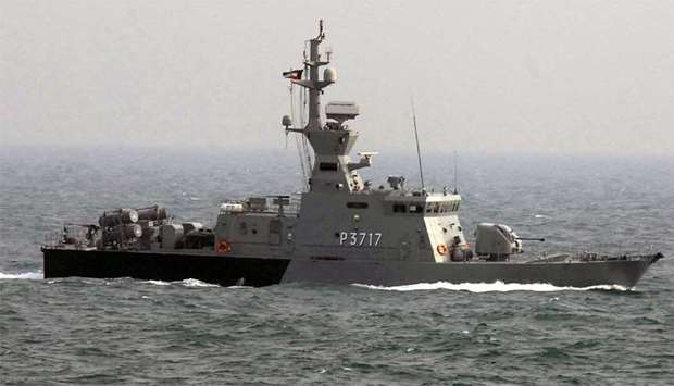 A Kuwaiti navy boat