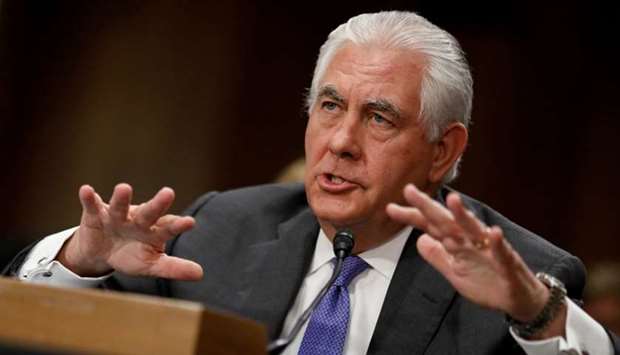 US Secretary of State Rex Tillerson testifies before the Senate Foreign Relations Committee on Capitol Hill in Washington, D.C.
