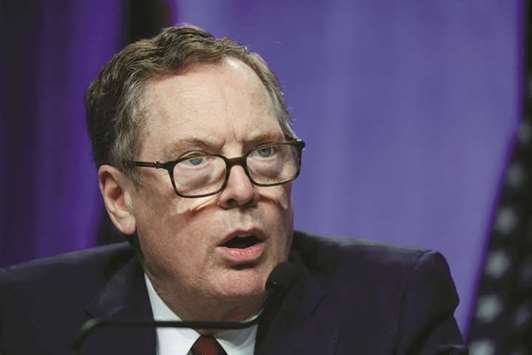 Lighthizer: The US trade deficit with South Korea had doubled to $27.6bn last year from $13.2bn in 2011.