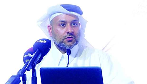 QFCA CEO Yousuf Mohamed al-Jaida speaking at the knowledge-sharing forum in Doha recently. PICTURE: Shemeer Rasheed