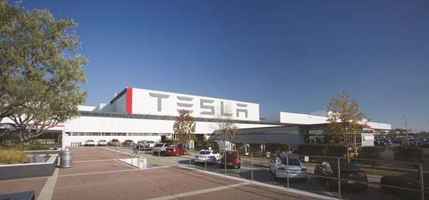 The Tesla factory in Fremont, California. Tesla said it expects to build 100,000 vehicles this year at the Fremont complex.