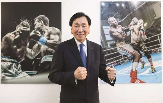 International Boxing Association (AIBA) president Wu Ching-Kuo poses for a picture at their headquarters in Lausanne yesterday. (AFP)