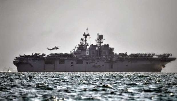 US Navy's USS America, which is supporting ongoing search for missing crew members of USS John McCain