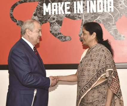 Uzbekistan Foreign Affairs Minister Abdulaziz Kamilov calls on Indiau2019s Commerce Minister Nirmala Sitharaman in New Delhi on Wednesday. During the meeting, both the leaders discussed deepening trade and economic ties between the two countries.