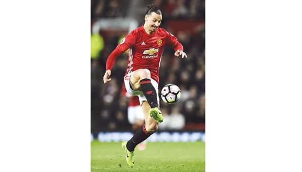 Zlatan Ibrahimovic missed the final weeks of Manchester Unitedu2019s campaign after suffering ligament damage in a Europa League clash against Anderlecht in April. (AFP)
